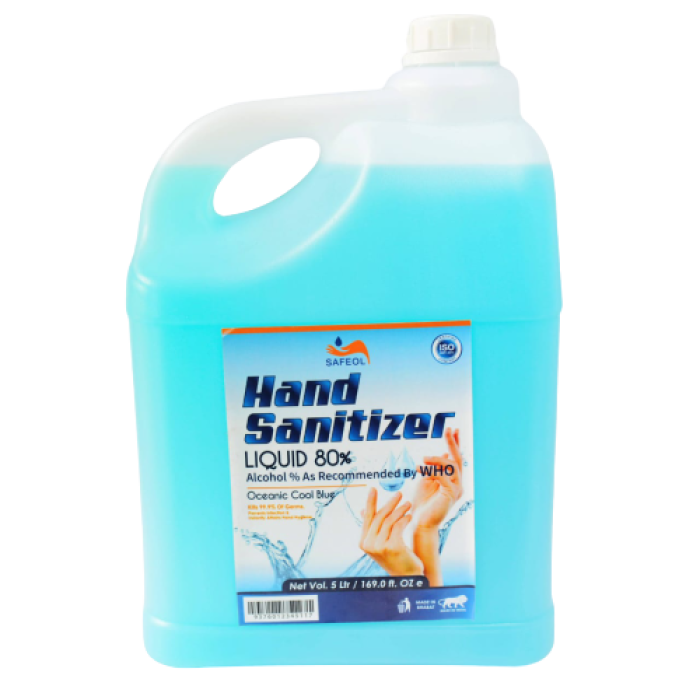 SAFEOL HAND SANITIZER LIQUID 80% 5LTR